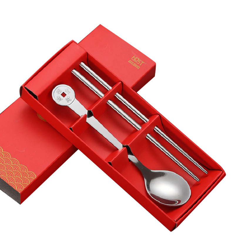 贝瑟斯 招财进宝筷勺套装 ZC-22036 二件套 混色（单位：套）