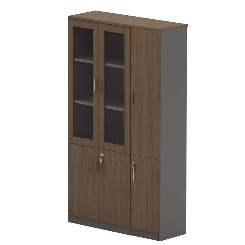 企诺 办公文件资料柜 四门文件柜 QNM202YG-BM-W1202 1200*400*2000mm 胡桃色（单位：个）