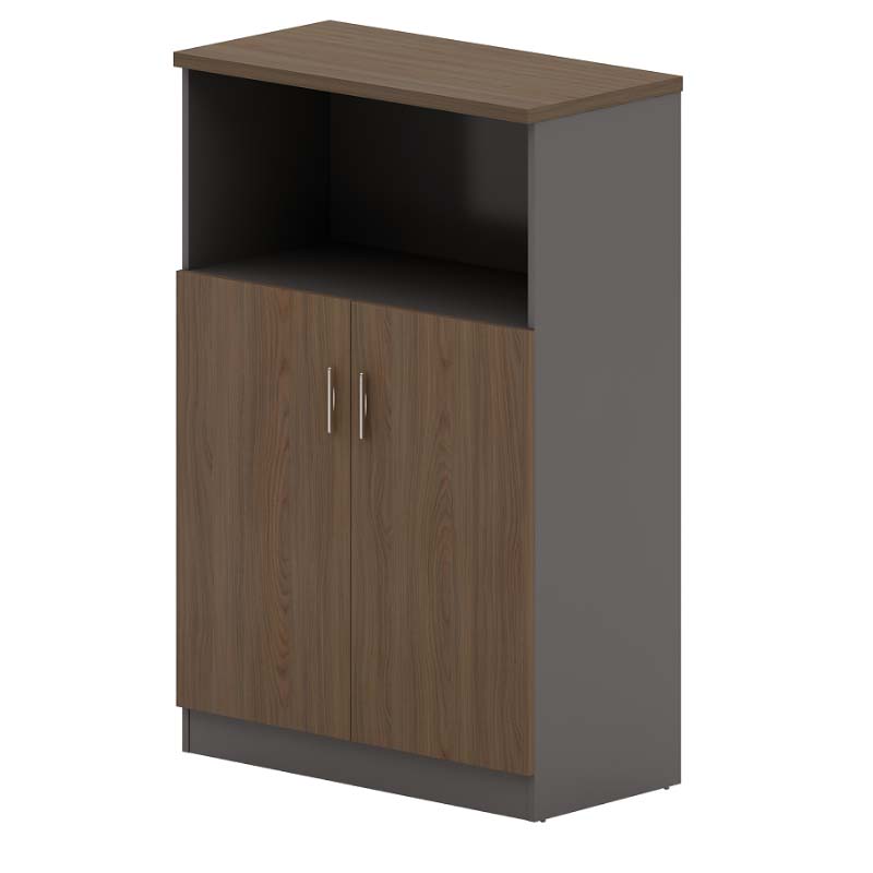 企诺 办公文件资料柜 两门文件矮柜 QNM202YG-BM-G0801 800*400*1200mm 胡桃色（单位：个）