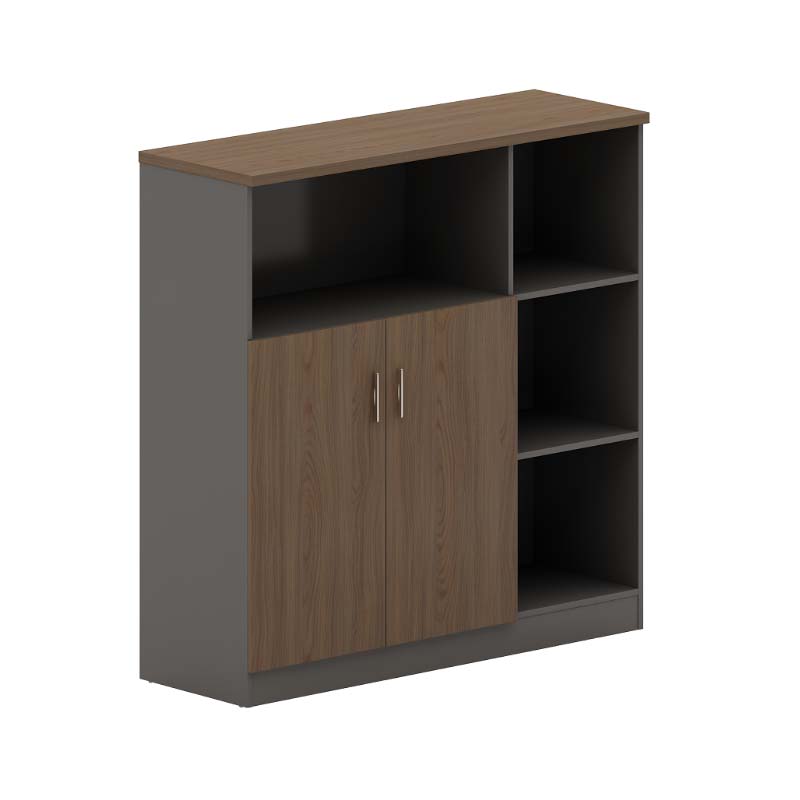 企诺 办公文件资料柜 两门文件矮柜 QNM202YG-BM-G1201 1200*400*1200mm 胡桃色（单位：个）