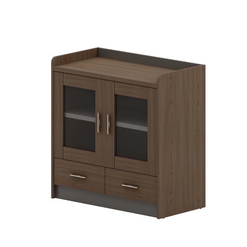 企诺 办公文件资料柜 两抽文件柜 QNM202YG-BM-C0801 800*400*800mm 胡桃色（单位：个）