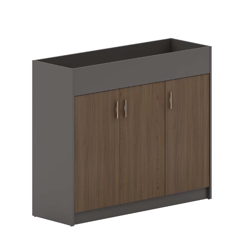 企诺 办公文件资料柜 花槽文件柜 QNM202YG-BM-G1203 1200*350*1000mm 胡桃色（单位：个）