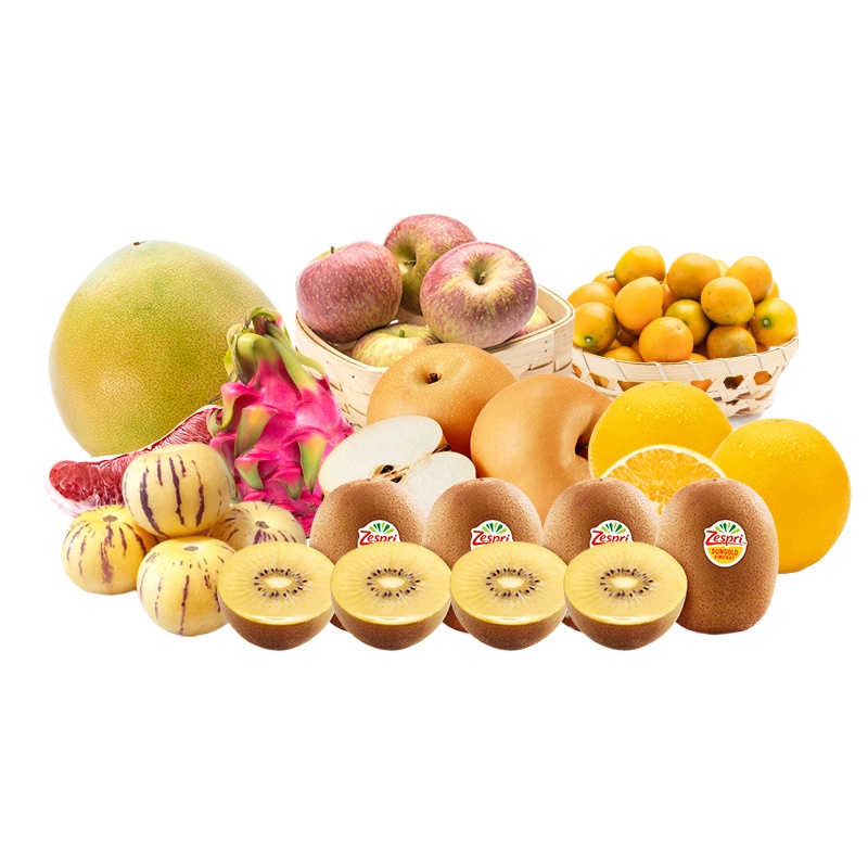 百果园（PAGODA） 8种时令水果组合果梨桔柚 月福如意礼包 约5600g 混色（单位：箱）