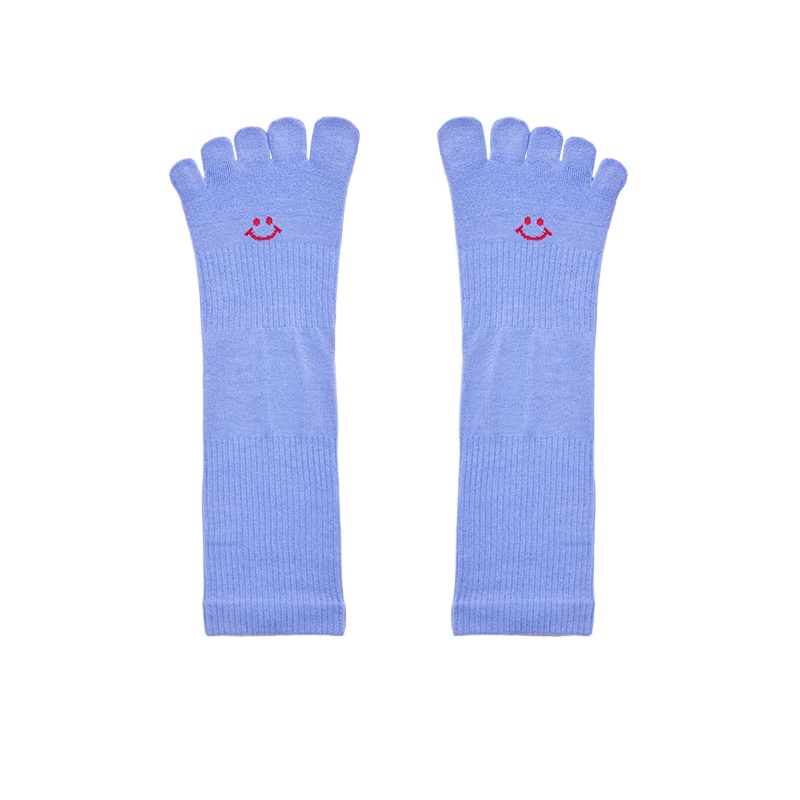 YOTTOY 五指中筒笑脸瑜伽袜 wzyj2307x1C000M0000g010 m码  蓝色（单位：双）