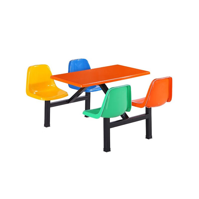 企诺 食堂餐桌椅一桌四椅 110cm QZ241 1100*1450*750mm 彩色（单位：张）