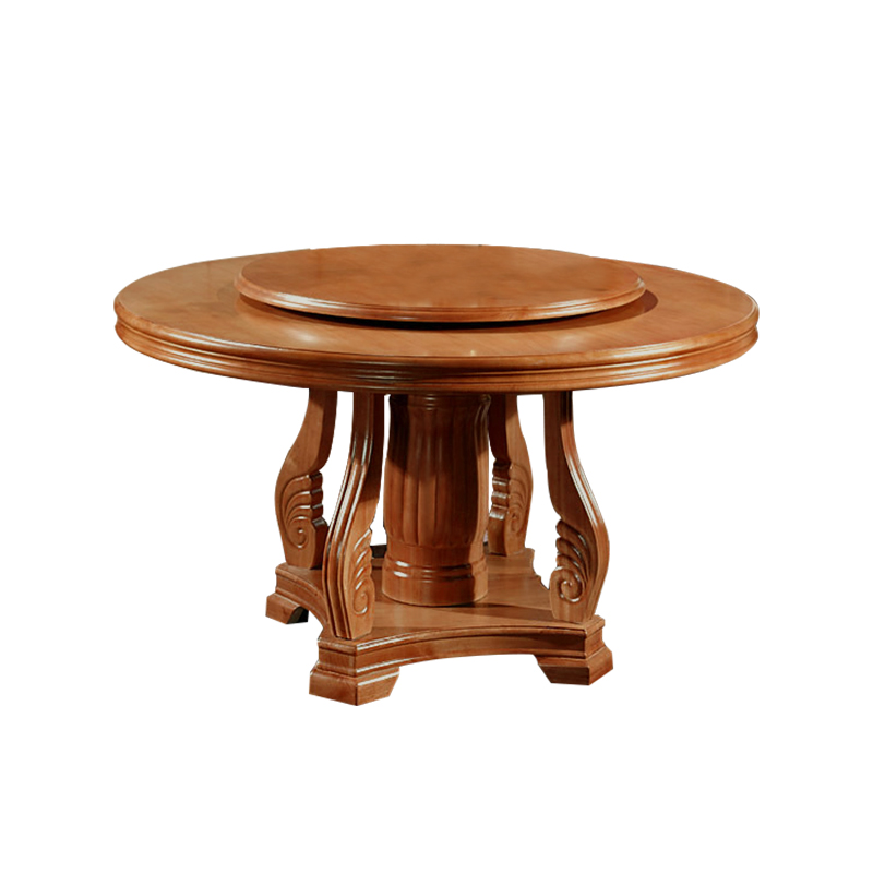企诺 新中式圆形餐桌 QS009 1600*1600*760mm 胡桃色（单位：张）