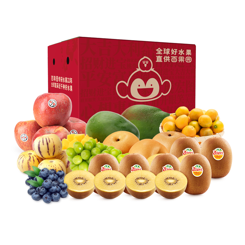 百果园（PAGODA） 8种时令水果组合 果香诱人礼包 约7200g 混色（单位：箱）