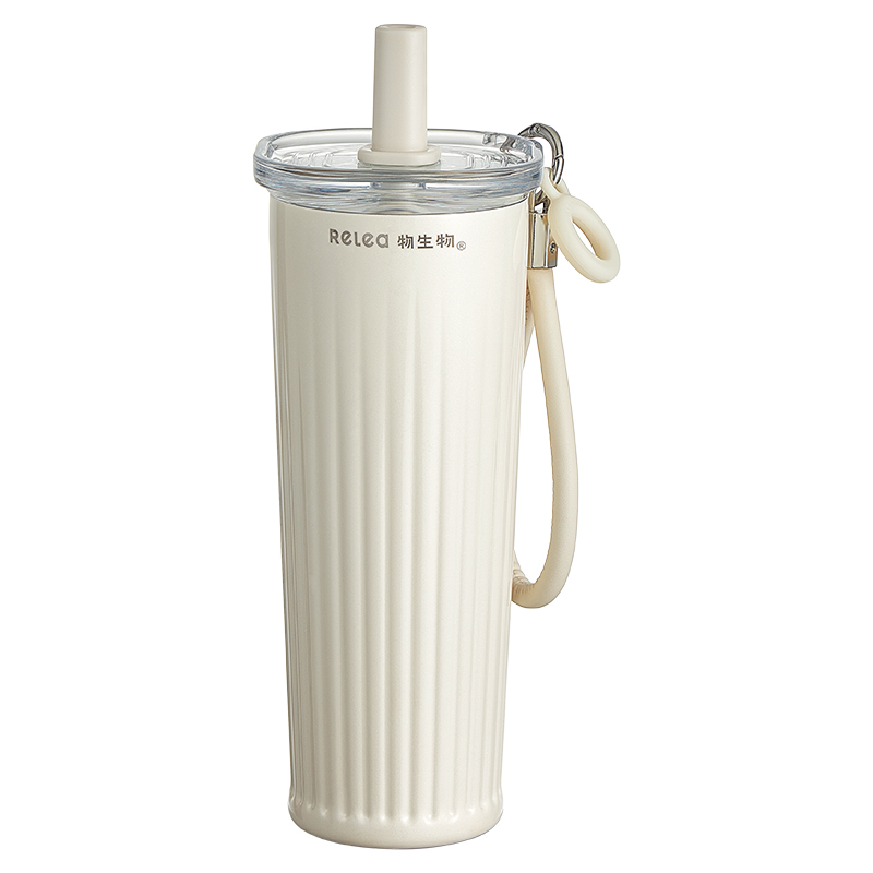 物生物（RELEA） 星熠陶瓷内胆保温杯 JV012570-0520-BS00 520ML  浮影日光白（单位：个）