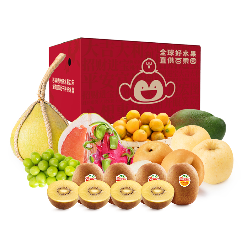 百果园（PAGODA） 8种时令水果组合 果甜瓜香礼包 约5500g 混色（单位：箱）
