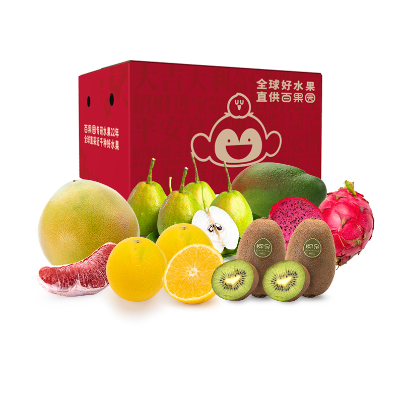 百果园（PAGODA） 6种时令水果组合梨果橙柚 月满果香礼包 约3400g 混色（单位：箱）