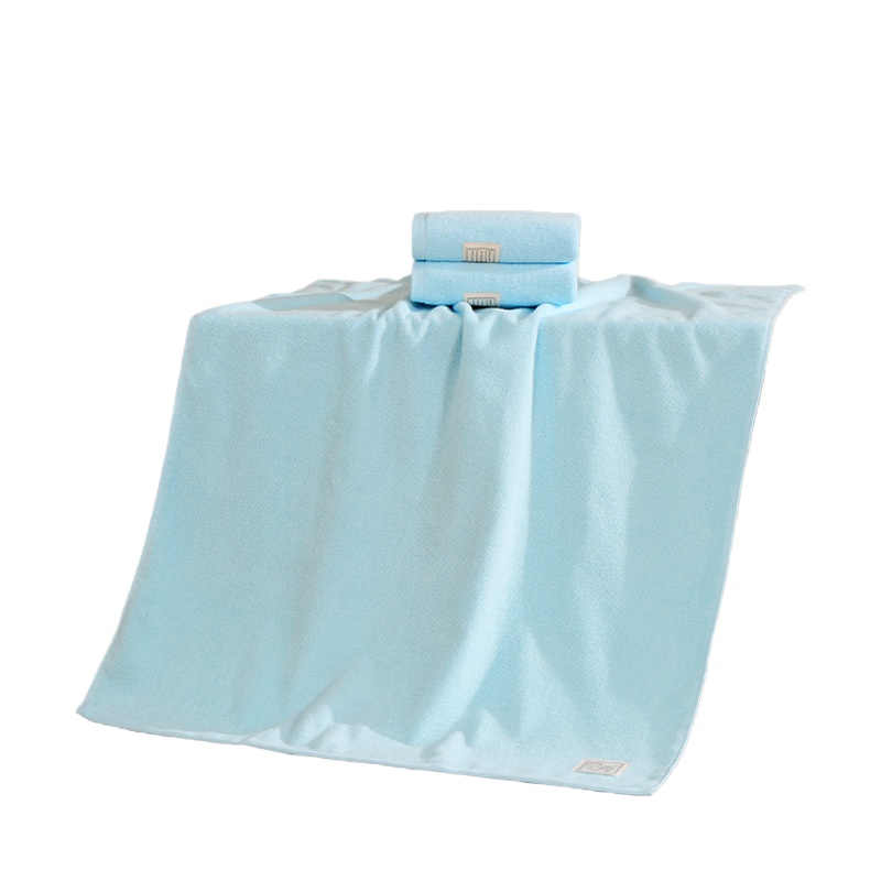 奥特佳 毛巾套组 A类雅致纯棉毛巾三件套 长巾30*70cm*2+浴巾70*140cm*1 蓝色（单位：套）