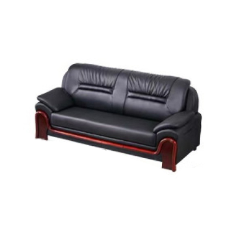 企诺 办公室商务沙发三人位 QH018 2200*900*900mm  黑色（单位：张）