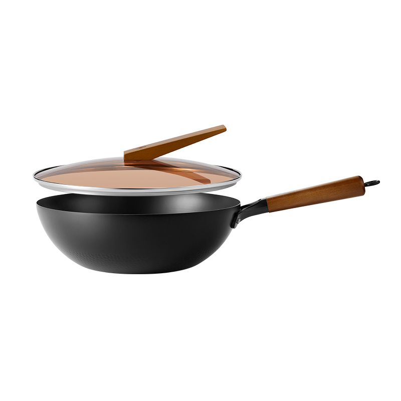 张小泉 陶瓷精铁炒锅 C32520100 32cm  黑色（单位：个）