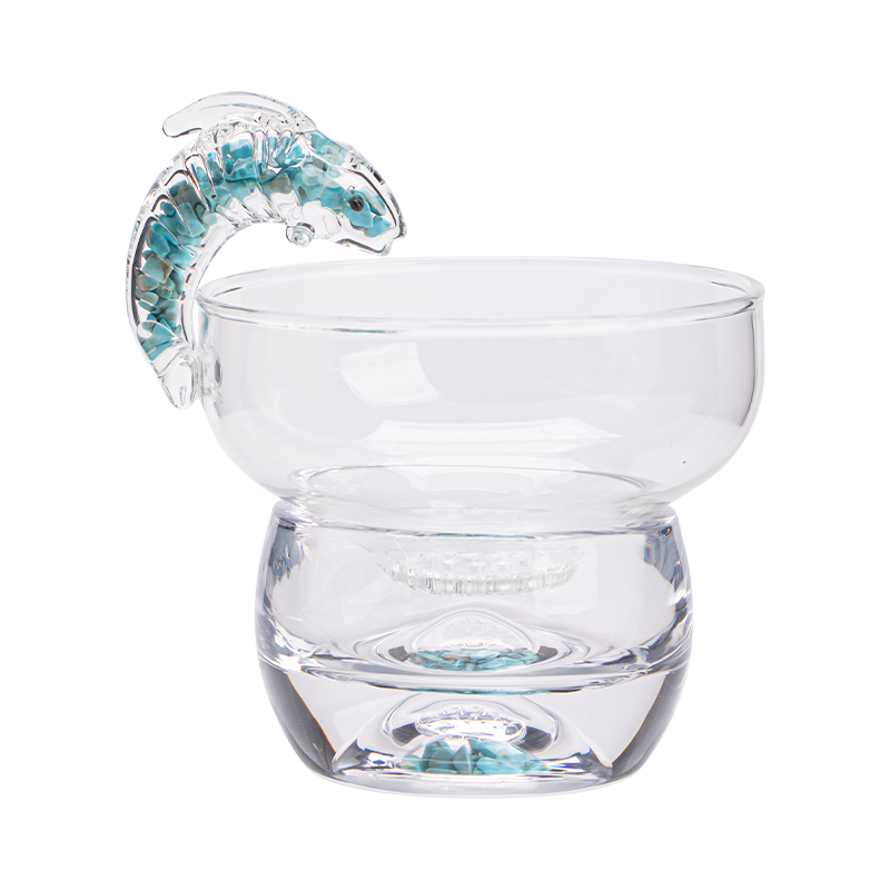 苏氏陶瓷（SUSHI CERAMICS） 绿松石玻璃茶漏过滤组 J1245 9.6*10.3cm 透明（单位：套）