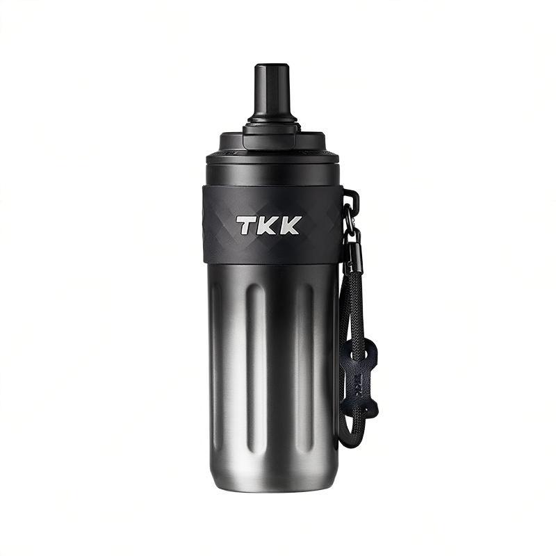 TKK 悦动双饮保温杯 TKK-2035 500ML 银黑影（单位：个）