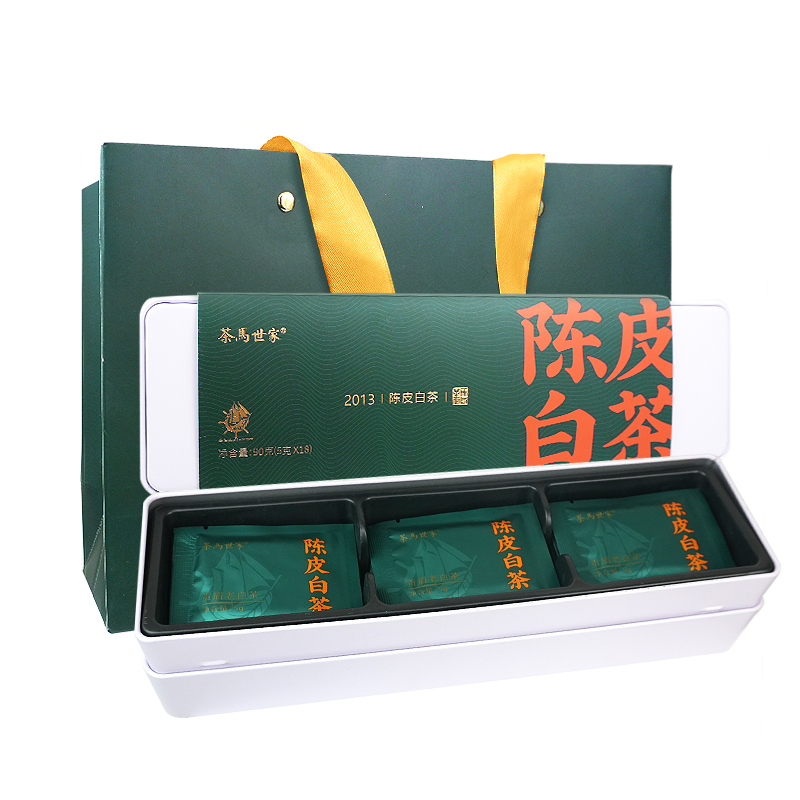 茶马世家 陈皮白茶小方片铁盒装 DS090B1STD 90g/盒 绮境森林（单位：盒）