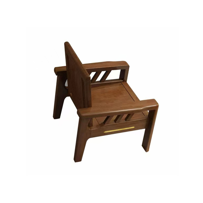 企诺 新中式冬夏两用橡胶木沙发 单人位 QNSMHUAB02-1 780*690*950mm 胡桃色（单位：张）