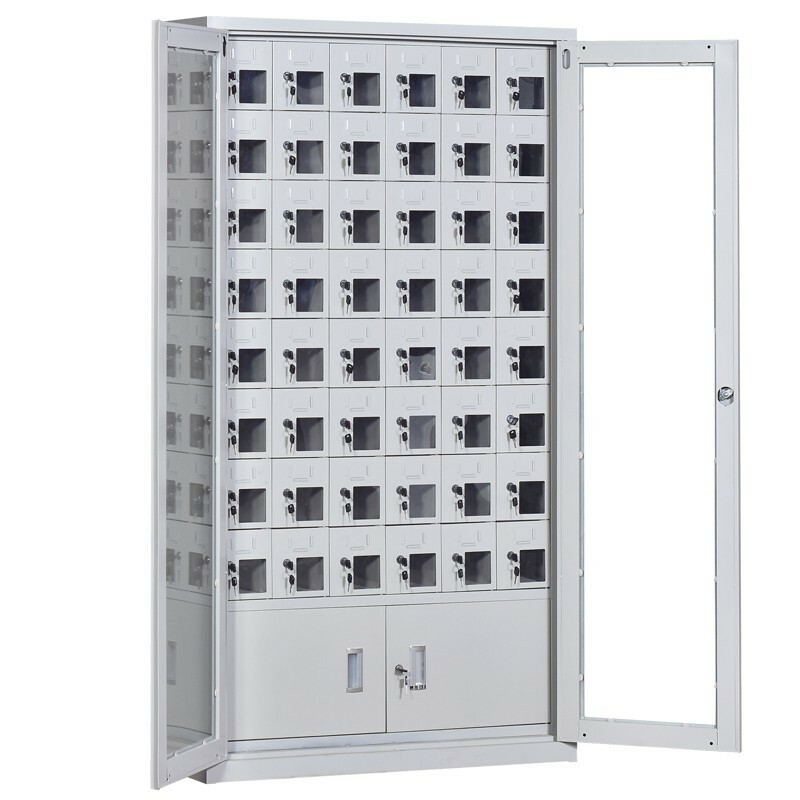 企诺 手机存放柜48门 带充电 QNGgA3-48Y 960*300*1800mm 灰色（单位：个）