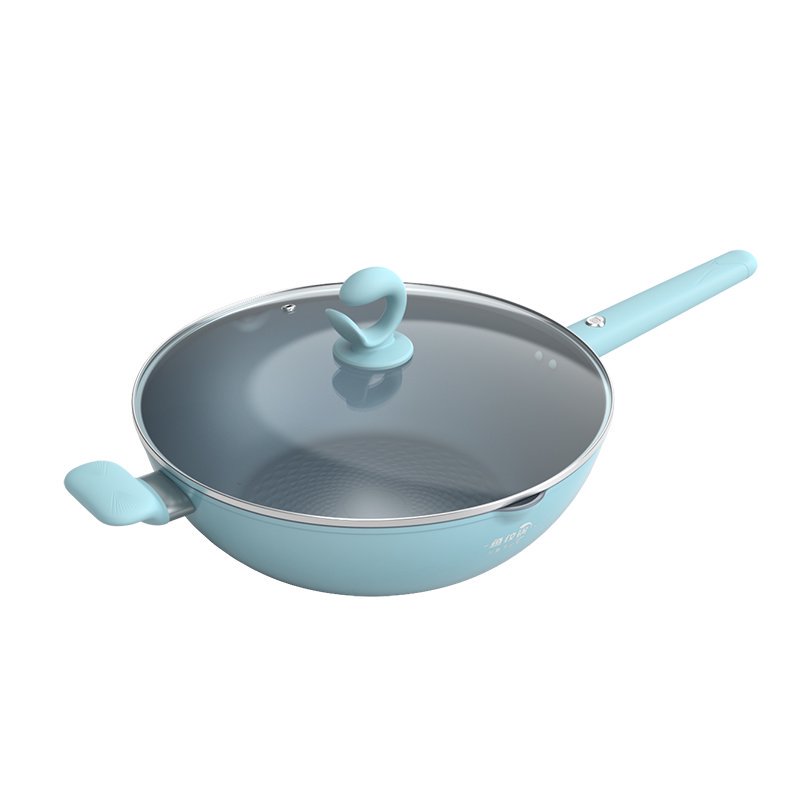 张小泉 鱼纹锅 C31830100 32cm  天蓝色（单位：个）