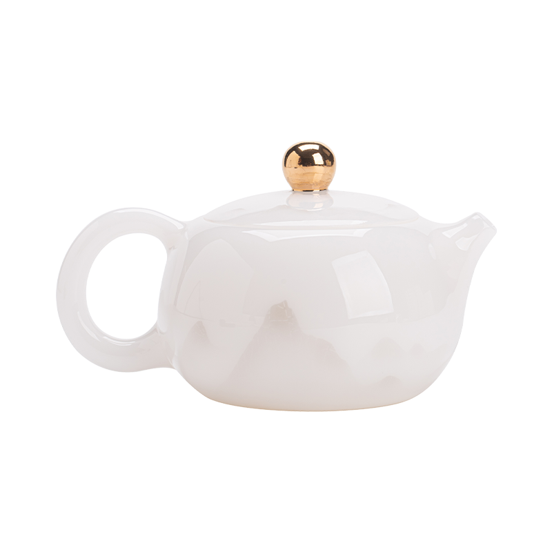 苏氏陶瓷（SUSHI CERAMICS） 冰种淡墨秋山西施壶 J1263 茶壶150ml*1  白色（单位：个）