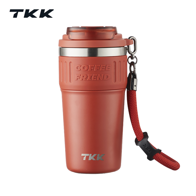 TKK 陶瓷内胆保温咖啡杯礼盒装 TKK-2023 630ml  气质红（单位：个）