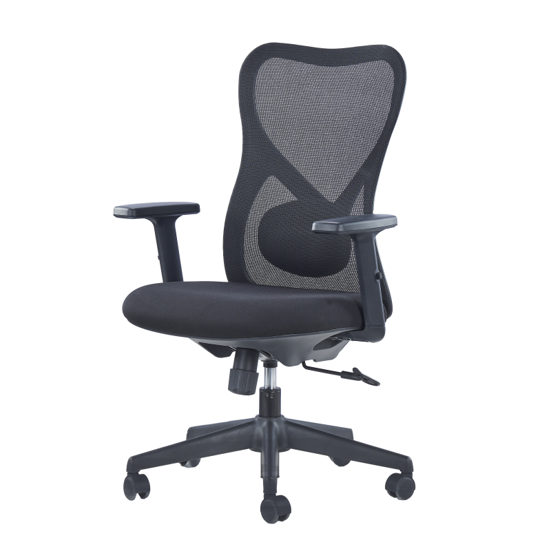 企诺 办公椅电脑椅职员椅主管经理椅转椅可升降可调节 QN015 580*650*975-1070mm 黑色（单位：张）
