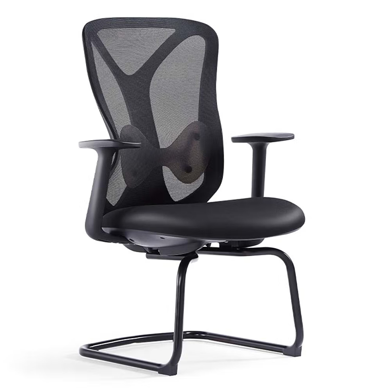企诺 办公室靠背椅电脑椅C款：弓形款 QN018 580*550*980mm 黑色（单位：张）