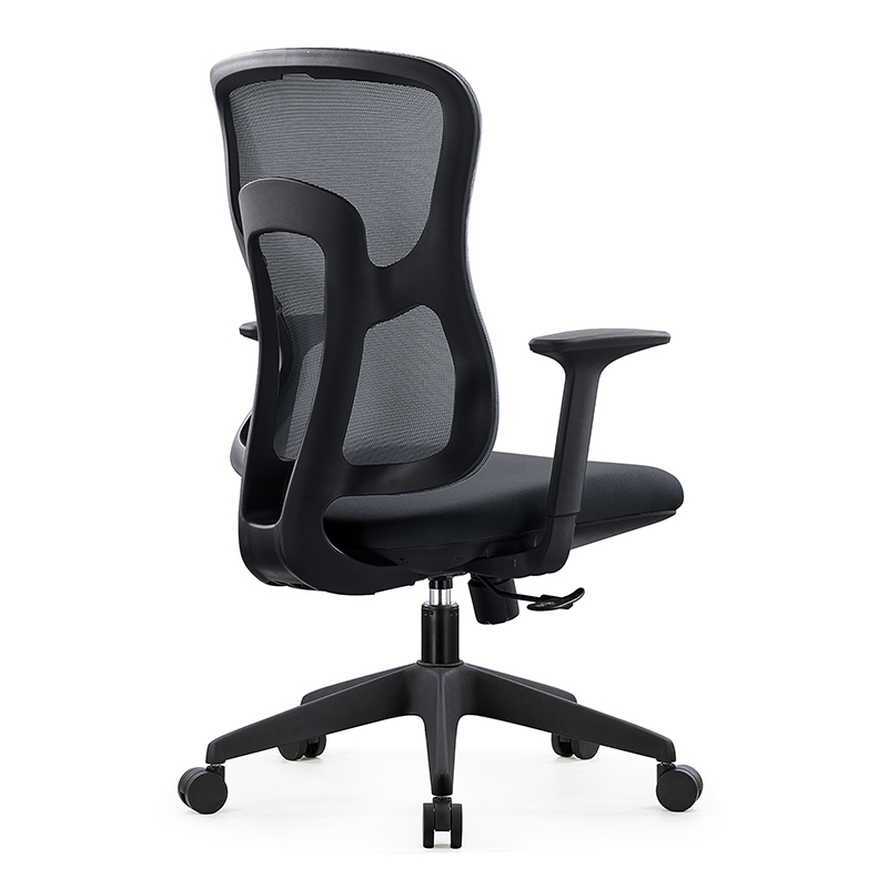 企诺 电脑椅宿舍靠背椅子弓形椅人体工学椅子 不带头枕 QN021 660*600*1030-1090mm 黑色（单位：张）