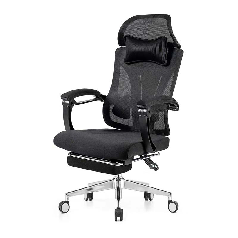 企诺 简约办公椅转椅带脚踏 QN029 580*550*1220mm 黑色（单位：张）