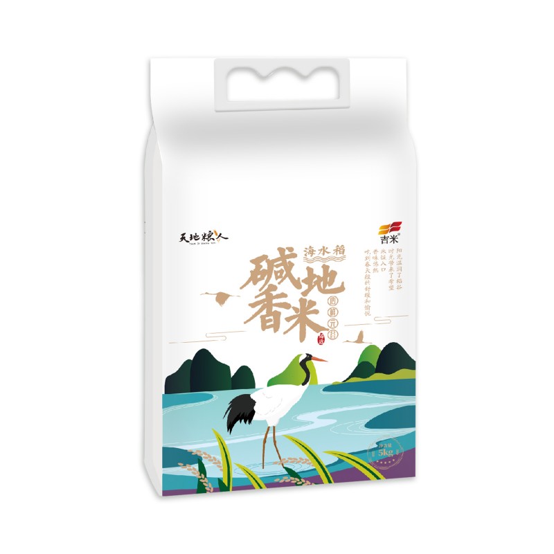 天地粮人 碱地香米 大米 5kg  白色（单位：袋）