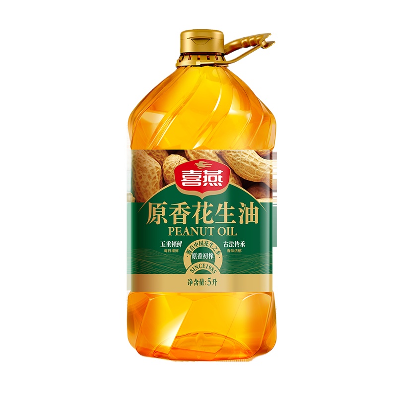 喜燕/HAPPYSWALLOW 物理压榨一级花生油 古法原香 5L 绿色（单位：桶）
