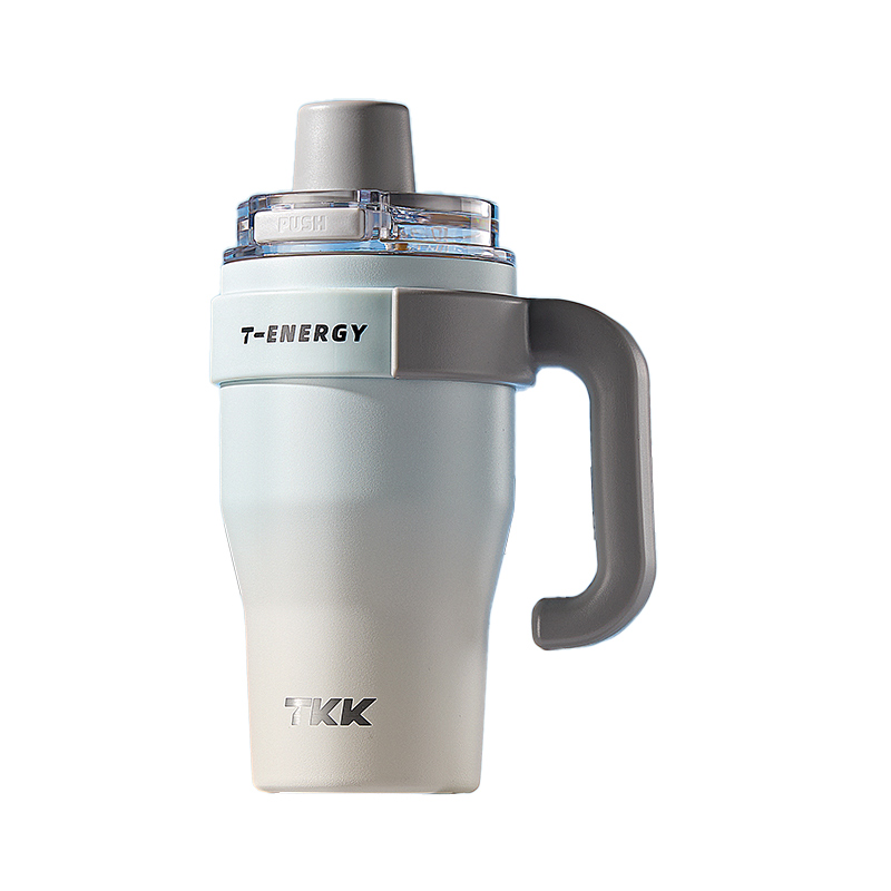 TKK 保温杯男士车载冰霸杯子陶瓷内胆水杯保冷巨无霸茶水分离杯 TKK2032 800ml 霞光蓝（单位：个）