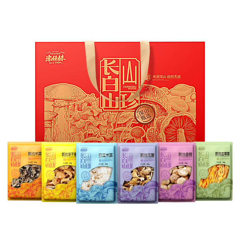 米妹妹（MIMEIMEI） 干货组合 长白山山珍 380g*1 红色（单位：盒）