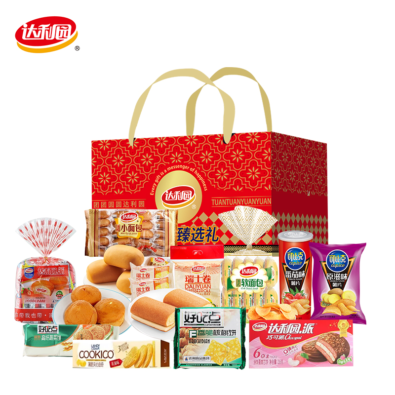 达利园 面包糕点礼盒 达利臻选礼 1470g  红色（单位：盒）