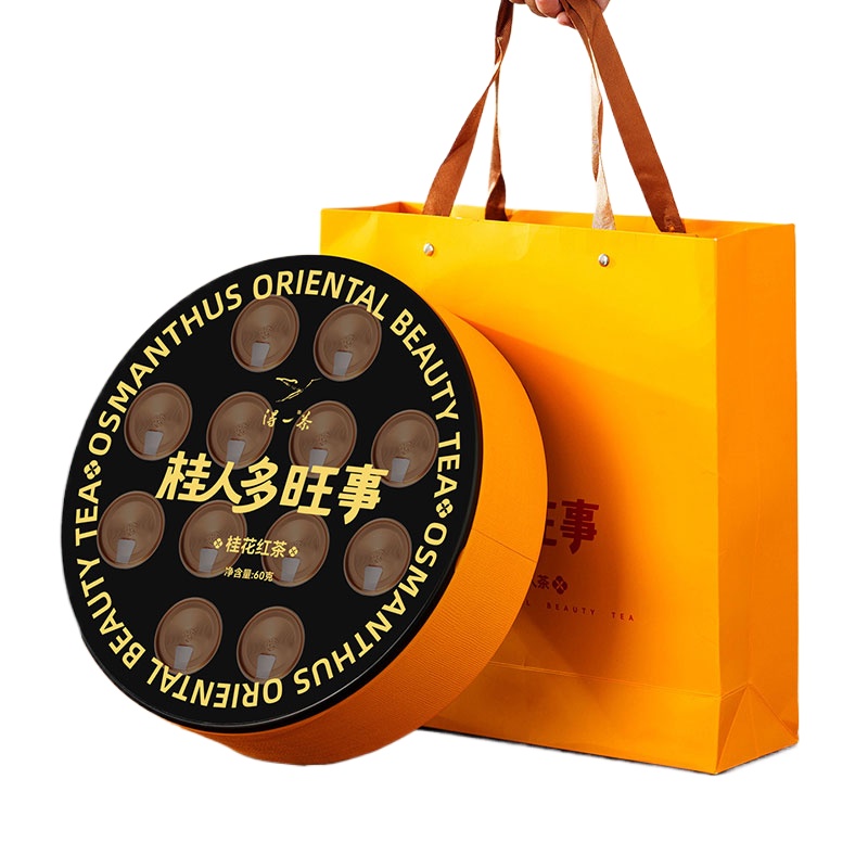 得一茶 桂人多旺事 桂花红茶礼盒装 60g*1盒 混色（单位：盒）