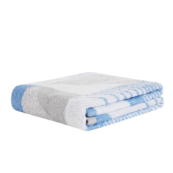 全棉时代 成人双面毛圈面巾 乐享系列 34*76cm 慕格蓝（单位：条）