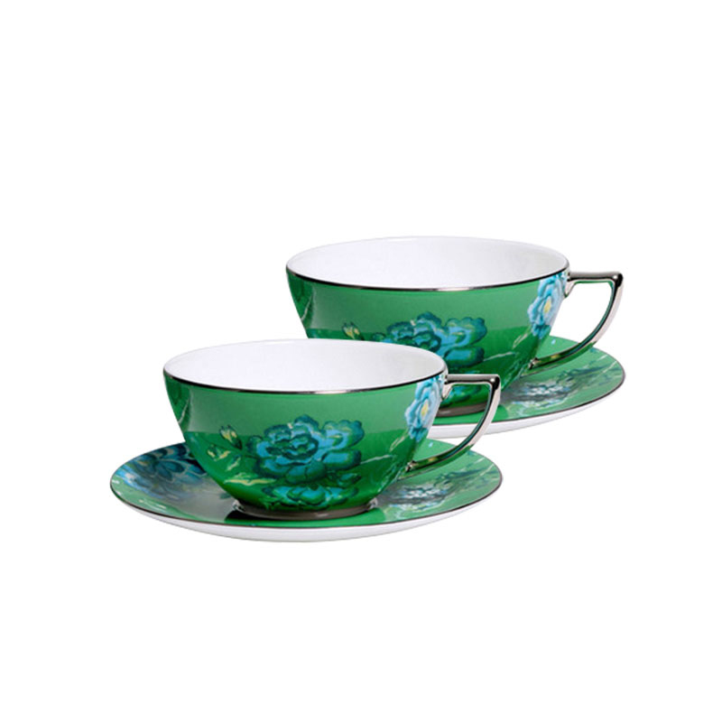 WEDGWOOD 威基伍德 翠玉凤凰2杯2碟组 40005333 300ml*2 绿色（单位：套 ）