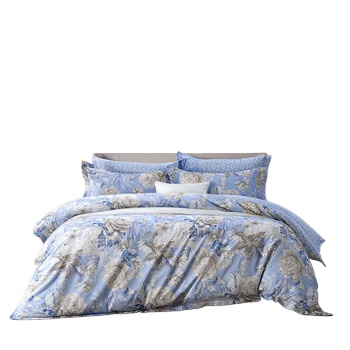 富安娜 纯棉四件套 暗影浮香 203*229cm 蓝色（单位：套）