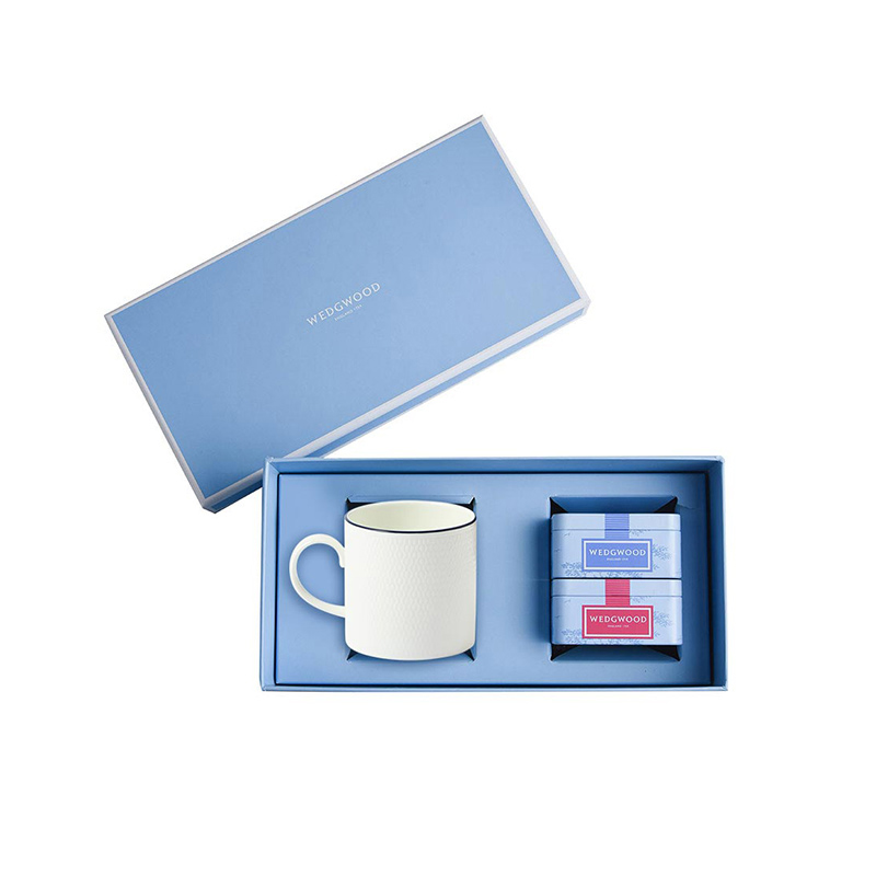 WEDGWOOD 蓝调几何马克杯+随身包茶罐礼盒 1079135+1059698B5+1059698R2 293ML 白色（单位：套）