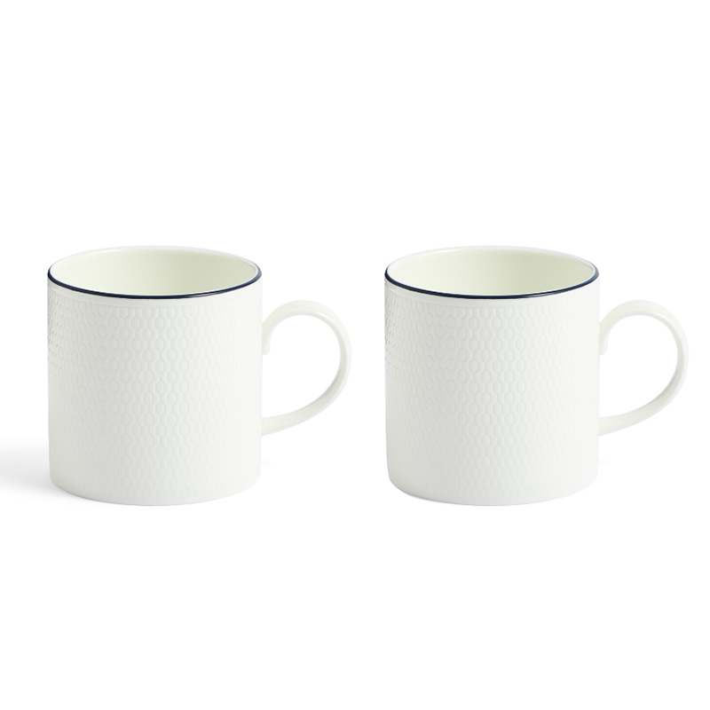 WEDGWOOD 蓝调几何马克杯对杯 1079135+1079135 293ML*2 白色（单位：套）