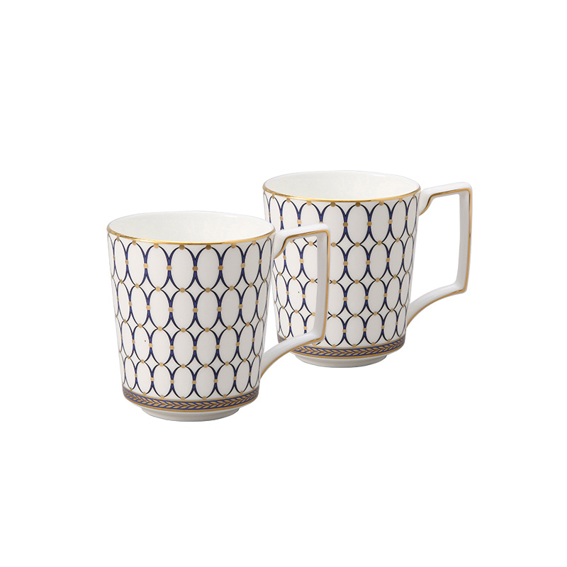 WEDGWOOD 威基伍德金粉年华午夜蓝马克杯对杯 1054482 300ml*2 蓝色（单位：套）