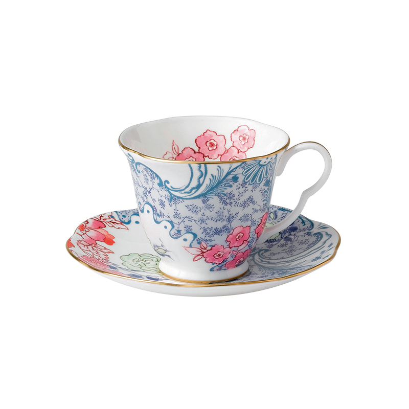 WEDGWOOD 威基伍德花间舞蝶杯碟组 5C107800047 220ML*1 蓝粉（单位：套）