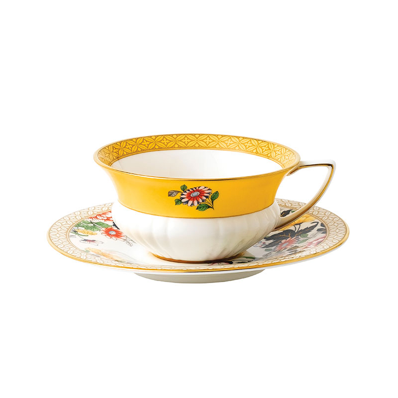 WEDGWOOD 威基伍德漫游美境晚樱草花茶杯碟组 40024020 150ml*1 橙色（单位：套）