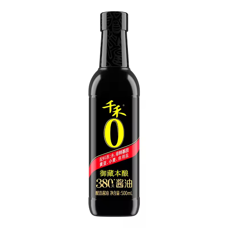 千禾 调味 御藏本酿380天酱油 500mL 黑色（单位：瓶）