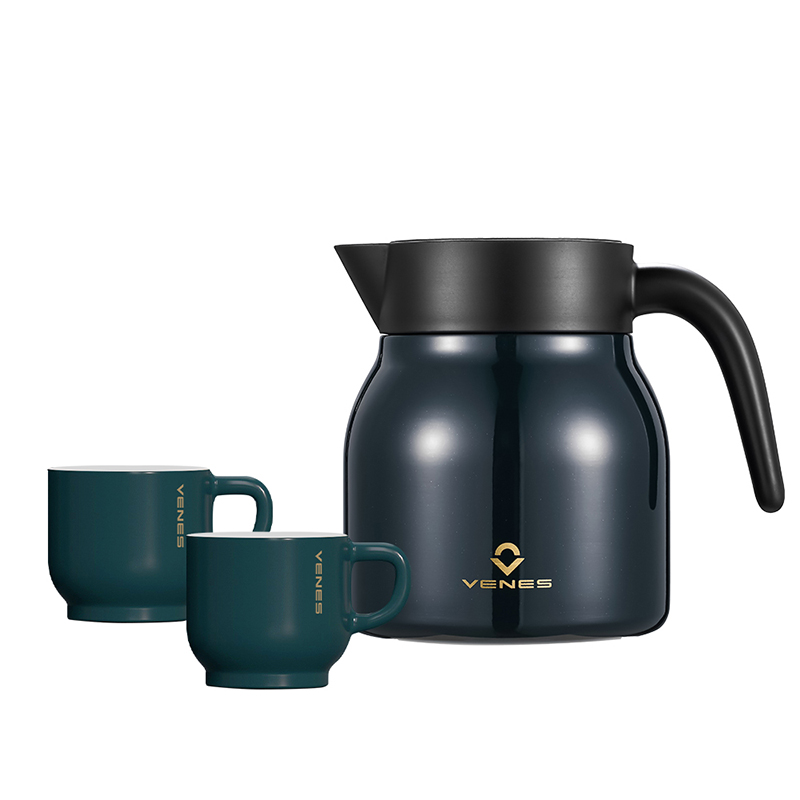 菲驰（VENES） 茶大师焖茶壶套装  礼盒装 FC605T 1000ml 220ml*2 黛青绿（单位：套）