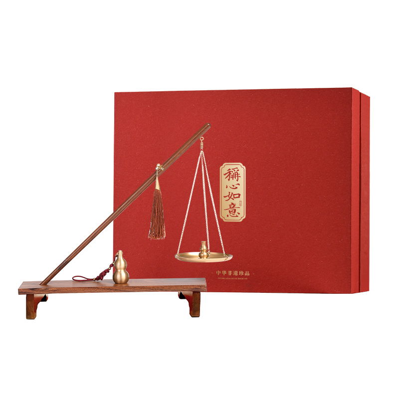 清朴堂 称心如意杆秤摆件香器 五福地标茶手作茶 365*305&times;116mm（礼盒） 混色（单位：套）