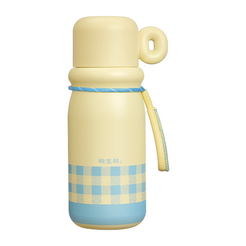 物生物（RELEA） 派派保温杯 JV012549-0620-YS00 620ML  戚风格纹黄（单位：个）