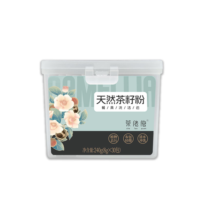 茶佬倌 天然茶籽粉 餐具洗洁包 240g 白色（单位：盒）