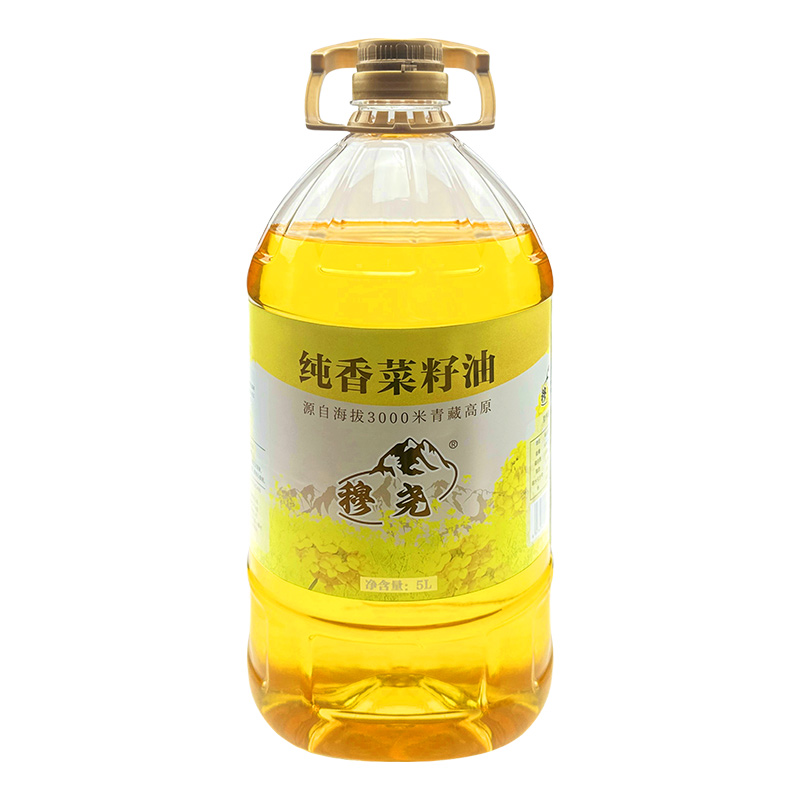 穆尧 纯香菜籽油 一级非转基因 5L 香槟金（单位：桶）