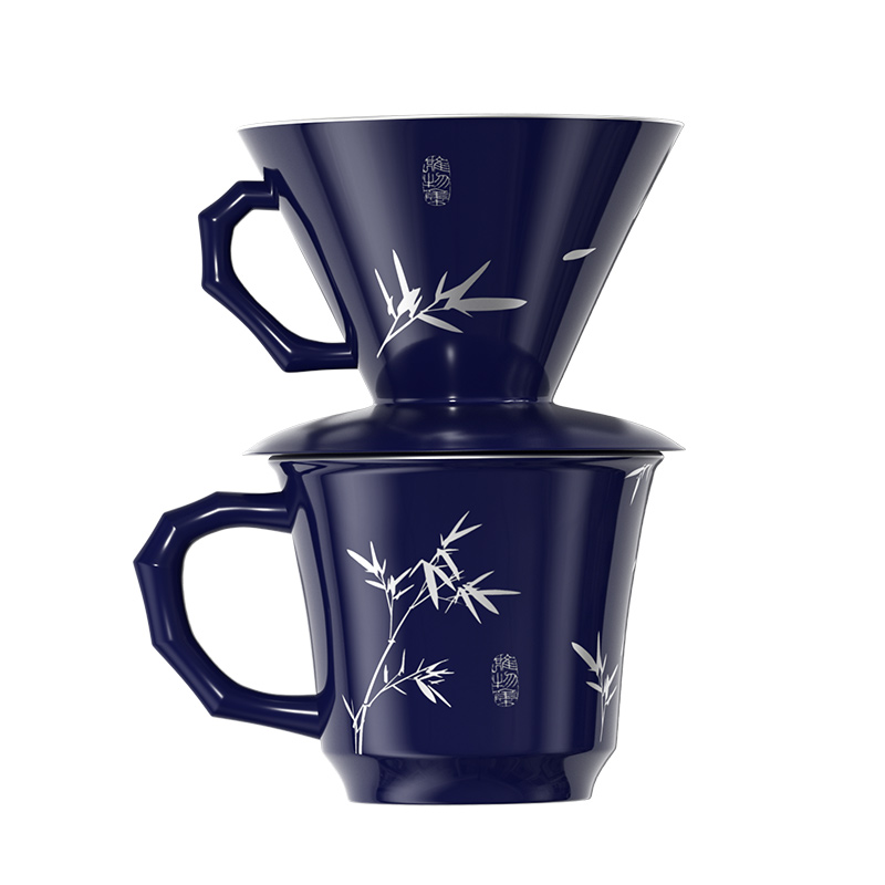 清朴堂 竹君手冲 中式咖啡具套装 310*160*110mm 混色（单位：盒）